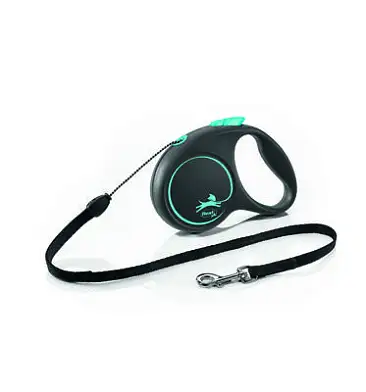 Flexi рулетка-трос для собак, голубая, Black Design Cord blue