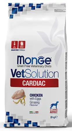 Купить monge vetsolution dog cardiac сухой корм для взрослых собак всех пород при заболеваниях сердца