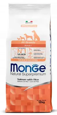 Monge Dog Speciality Adult Salmon сухой корм для взрослых собак всех пород с лососем и рисом